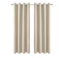 Pair Pro Space 34 in. W x 84 in. L Blackout Curtains with Grommet Top Room Darkening Noise Reducing, Beige（2 Panel）