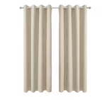 Pair Pro Space 34 in. W x 84 in. L Blackout Curtains with Grommet Top Room Darkening Noise Reducing, Beige（2 Panel）