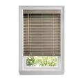 Home Decorators Collection Driftwood Gray Cordless Premium Faux Wood blinds with 2.5 in Slats - 28 in W x 48 in L (Actual Size 27.5 in W x 48 in L)