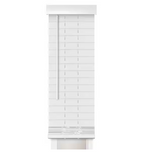 Perfect Lift Window Treatment Smooth White Cordless Room Darkening Faux Wood Sidelight Blind with 2 in. Slats - 12 in. W x 72 in. L