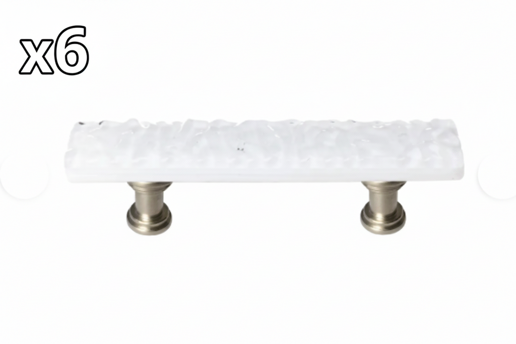 6 x Sietto Glacier 3 Inch Center to Center Bar Cabinet Pull