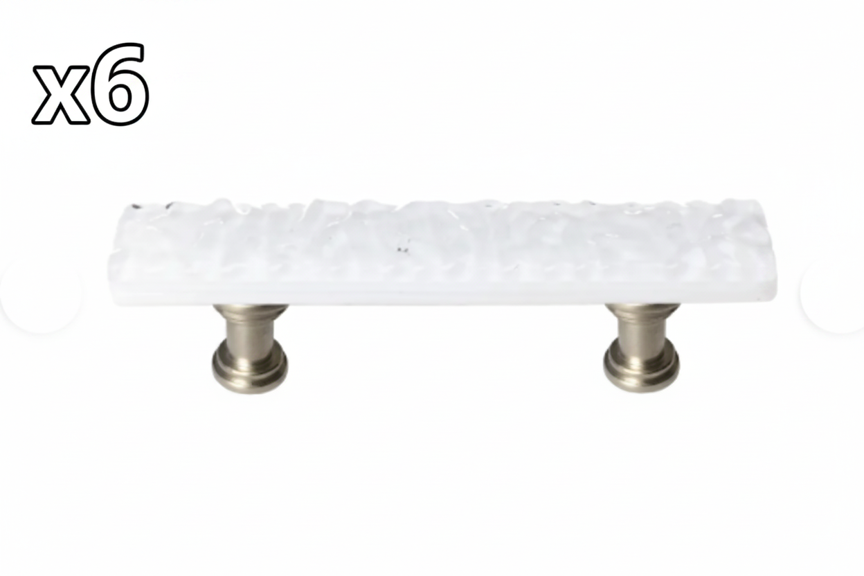 6 x Sietto Glacier 3 Inch Center to Center Bar Cabinet Pull