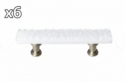 6 x Sietto Glacier 3 Inch Center to Center Bar Cabinet Pull