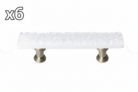 6 x Sietto Glacier 3 Inch Center to Center Bar Cabinet Pull