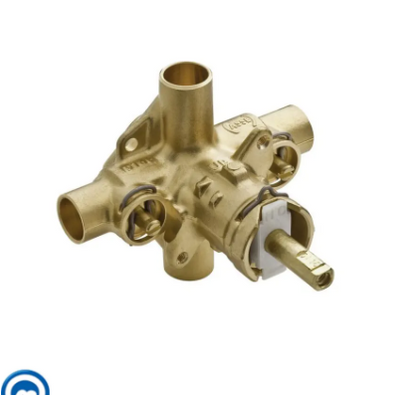 Moen 1/2 Inch Sweat (Copper-to-Copper) Posi-Temp Pressure Balancing Rough-In Valve (With Stops)
