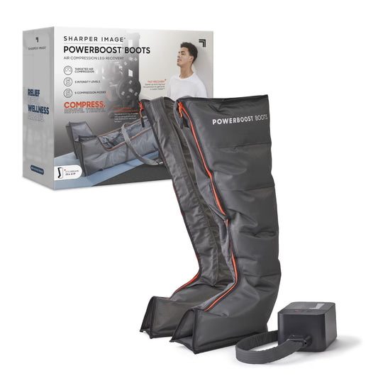 Sharper Image® Powerboost™ Boots, Air Compression with 5 Modes & 5 Intensity Levels, Size S/M