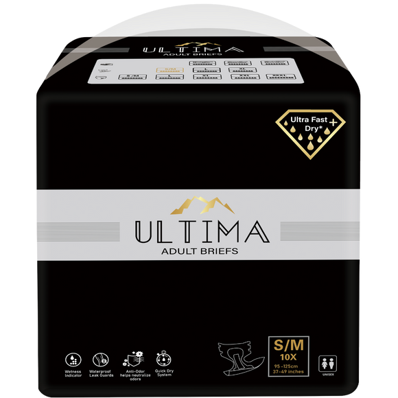 S/M Ultima Adult Disposable Breifs/Diapers +12 hour absorbency for overnight use Small/Medium
