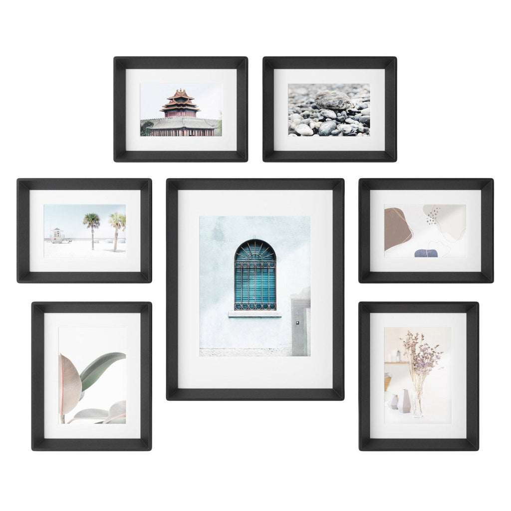 Umbra Gallery Frames, Black, Set of 7