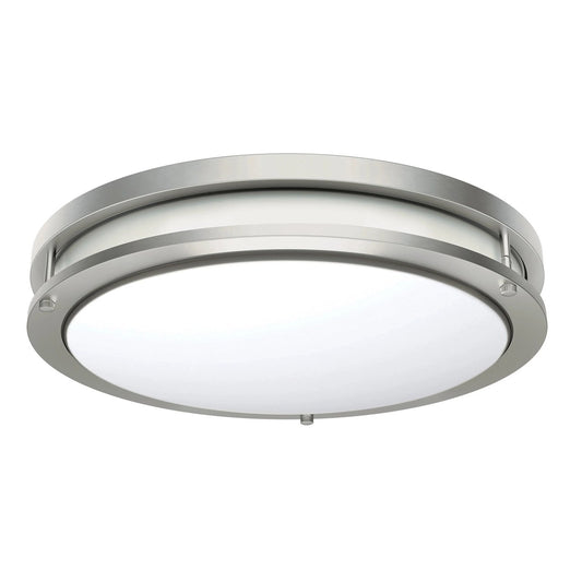 Energetic Lighting 14" LED Flush Mount Light Fixture Brushed Nickel