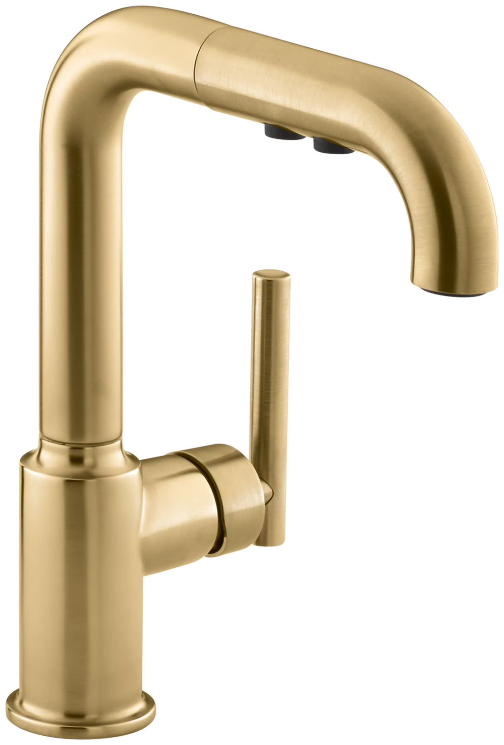 Kohler K-7506 Purist 1.5 GPM Single Hole Pull Out Kitchen Faucet - Vibrant Brushed Moderne