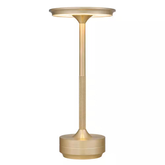 DSI LIGHTING 11.25 in. Bronze Gold Cordless Rechargeable LED Indoor/Outdoor Table LampCan be used in indoor or outdoor settings Stylish gold finish enhances any space 3 CCT options for versatile use (3000K,4500K,6000K)
