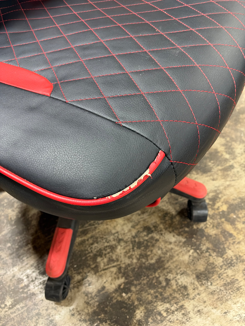 Used Arozzi Milano Enhanced Gaming Racing-Style Chair, Black/Red