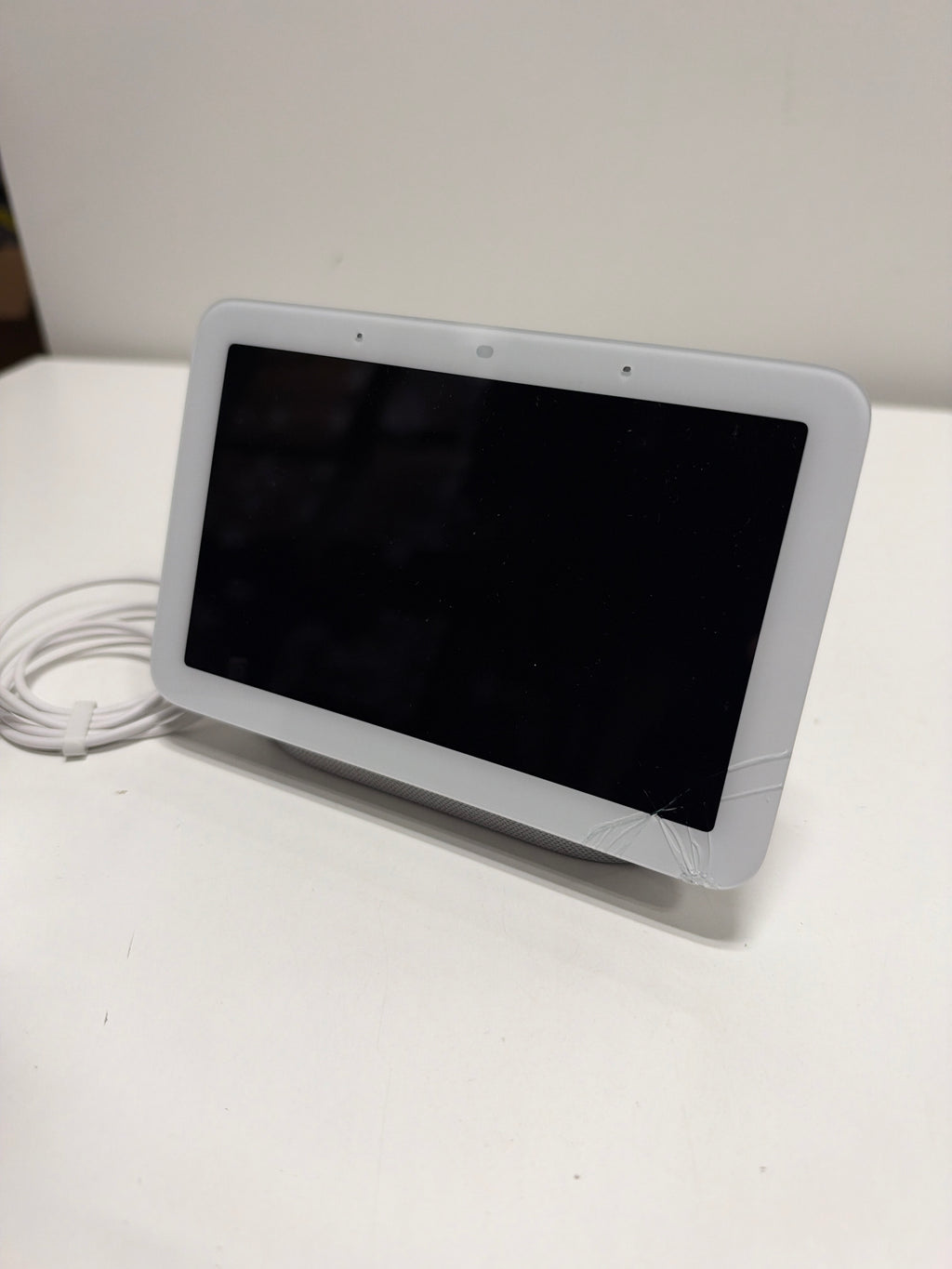 Used Cracked Google Nest Hub 7-inch Display 2nd Gen Sand Calk