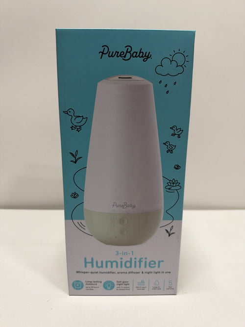 Pure Enrichment PureBaby 3-in-1 Whisper-Quiet Humidifier Color Changing Night Light & Essential Oil Diffuser for Baby Nursery & Kids Bedroom to Reli