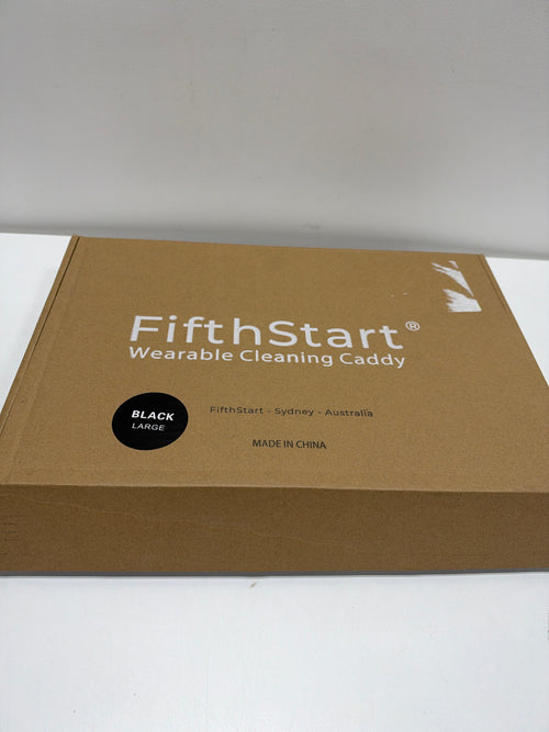 Multiuse Cleaning Caddy w/Waist & Shoulder Strap - 9 Pockets Tote Bag for Housekeeping Gardening Fishing Bathroom Organizer Adjustable Compartments, Black Large Caddy Organizer with Handle