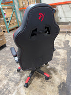 Used Arozzi Milano Enhanced Gaming Racing-Style Chair, Black/Red