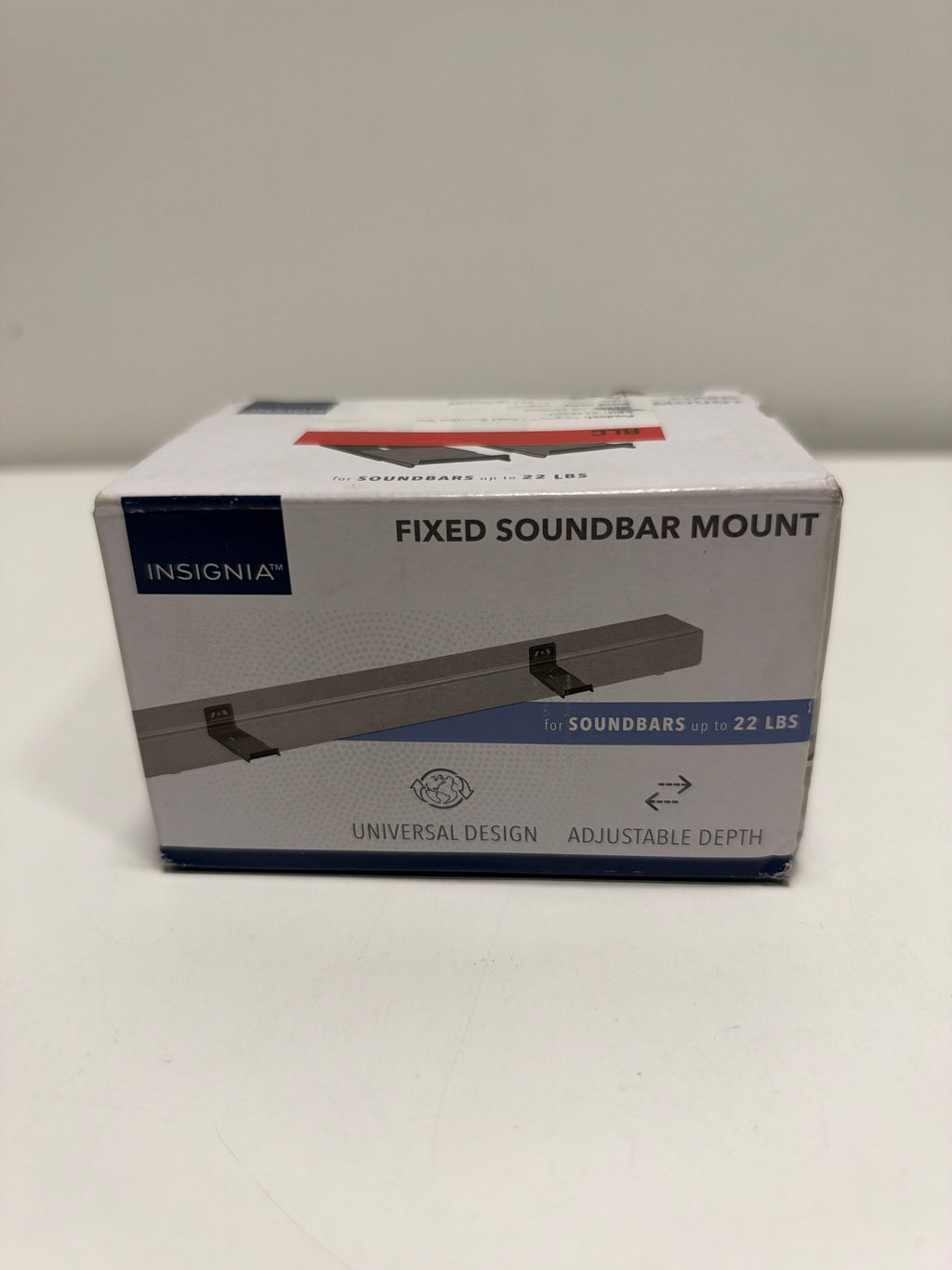 Insignia™ - Fixed Soundbar Wall Mount for Most 22 Lb. Soundbars - Black