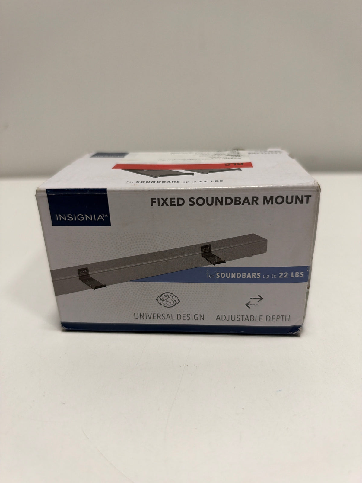 Insignia™ - Fixed Soundbar Wall Mount for Most 22 Lb. Soundbars - Black