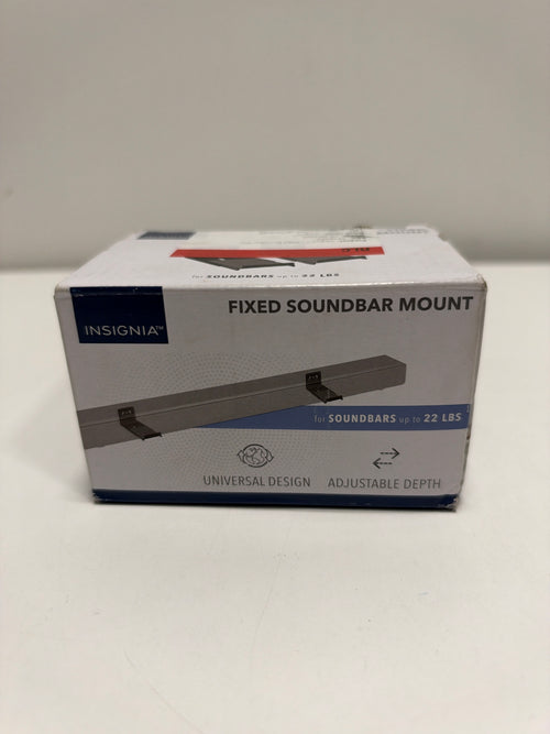 Insignia™ - Fixed Soundbar Wall Mount for Most 22 Lb. Soundbars - Black