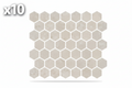 10- Daltile Resilience - 10-1/4" x 11-3/8" Geometric Mosaic Floor and Wall Tile - Matte Marble Visual - Sold by Sheet (0.81 SF/Sheet)