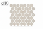 10- Daltile Resilience - 10-1/4" x 11-3/8" Geometric Mosaic Floor and Wall Tile - Matte Marble Visual - Sold by Sheet (0.81 SF/Sheet)