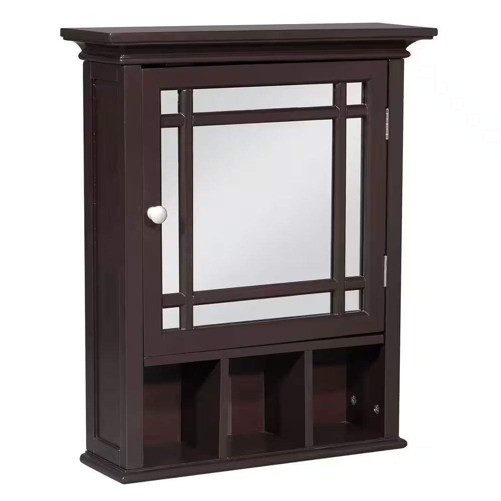 Glacier Bay 16 in. W x 20 in. H Rectangular Recessed or Surface Mount Frameless Beveled Mirror Medicine Cabinet