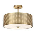 Kovacs Grid 3 Light 16’’ Wide Semi-Flush Drum Ceiling Fixture - *Lighting & Electrical
