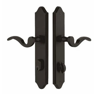 Scratch Emtek 7042US19 Flat Black 2" x 10" Concord Style Dummy, Pair Sideplate Lockset
