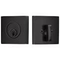 Emtek Square Brass Modern Single Cylinder Keyed Entry Deadbolt - *Tools Hardware & Misc