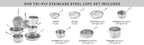T-fal 12-piece Tri-Ply Stainless Steel Cookware Set