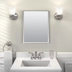 Glacier Bay 16 in. W x 20 in. H Rectangular Recessed or Surface Mount Frameless Beveled Mirror Medicine Cabinet