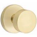 EMTEK Disk Rosette Dummy, Pair with Matching Finish Round Knob  5059ROUUS4 - Satin Brass (US4)