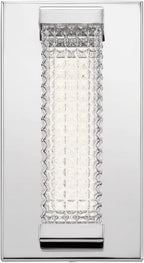 Elan Lighting 85081CH Ammiras - 5’’ 10.5W 1 LED Wall Sconce Chrome Finish with Clear Textured Glass - *Lighting &