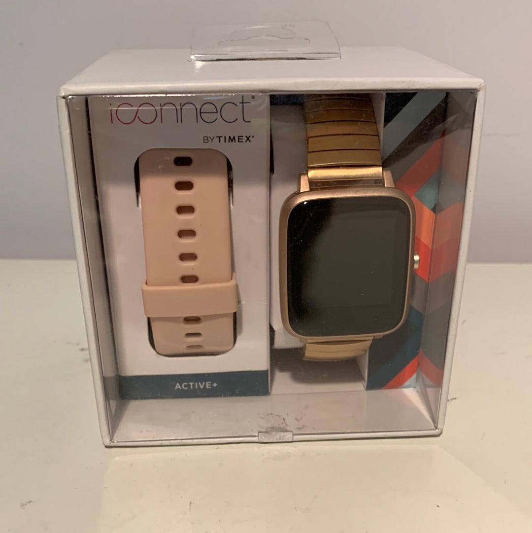 Timex IConnect Active+ Pink Bezel and Pink Caseback with Pink Expansion Band
