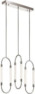 Elan 84149 Delsey 6 Light 32’’ Wide LED Linear Pendant Polished Nickel Indoor Lighting Pendants - *Lighting & Electrical