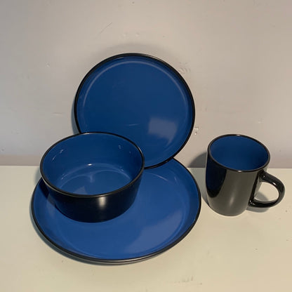 Safdie & Co. Inc. Sapphire Blue 16-Piece Dinnerware Set