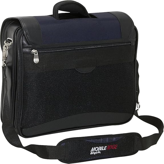 Mobile Edge Laptop Briefcase Bag Compatible with 15.6 Inch PC and Compatible with MacBook 17 Inch, for Men, Women, Business, Work, Navy