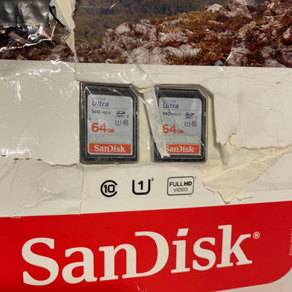 Tarjeta de memoria SanDisk Ultra SDXC 2 X 64GB = 128GB Clase 10