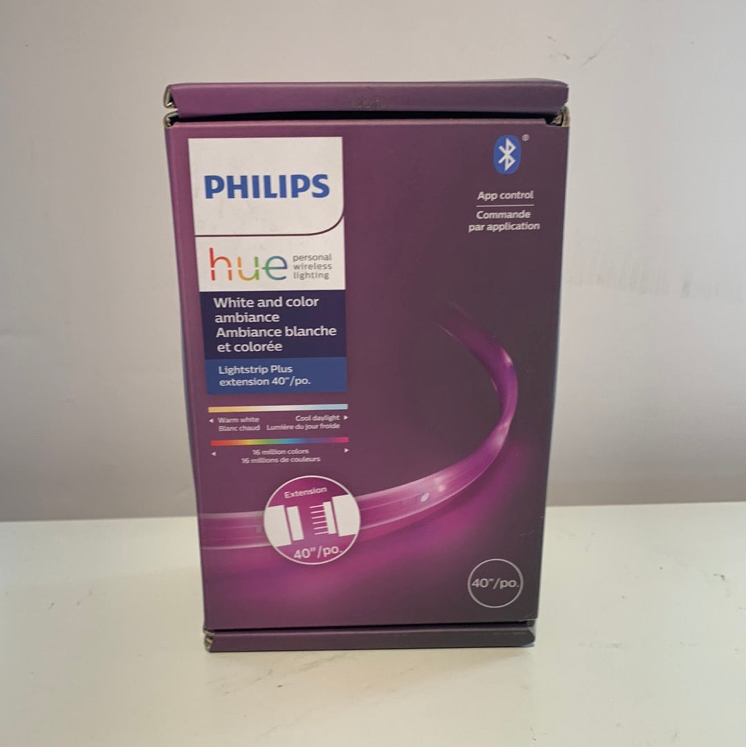 See Desc For Parts Philips Hue Lightstrip 1m, 40in Extension Bluetooth