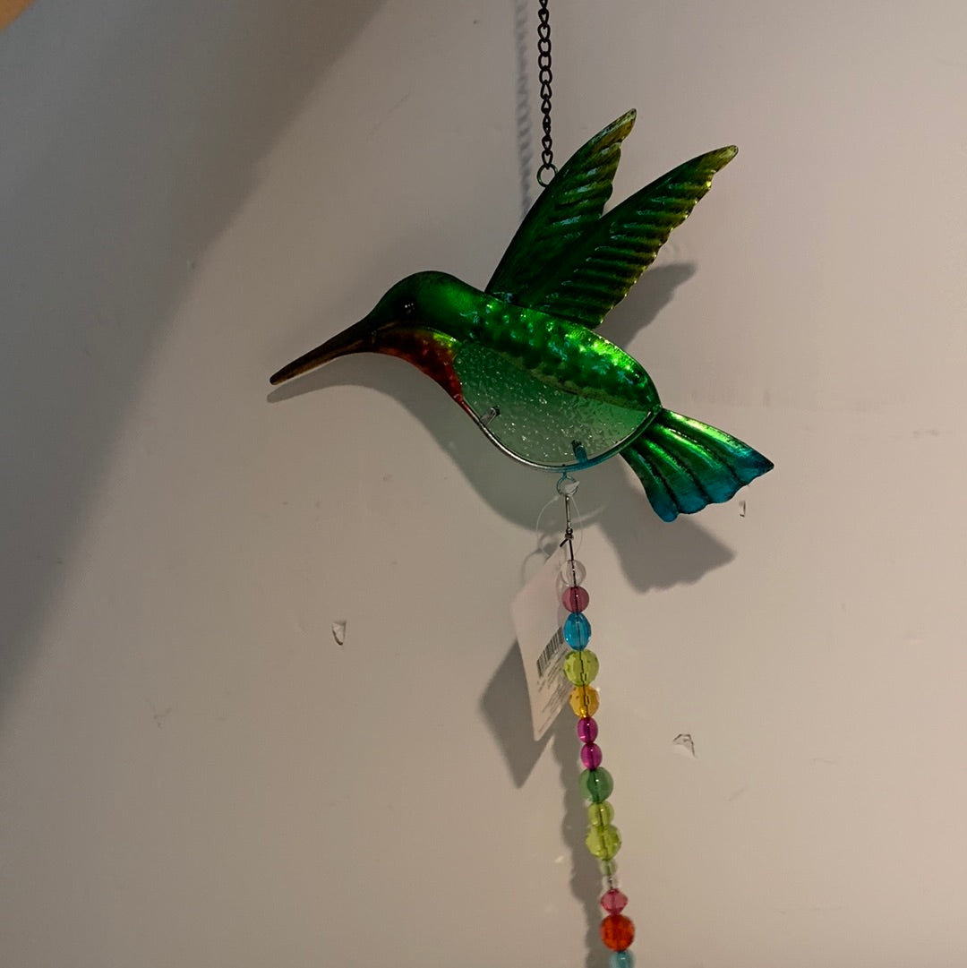 6 colibríes decorativos colgantes de cristal de hoja perenne 2WC807