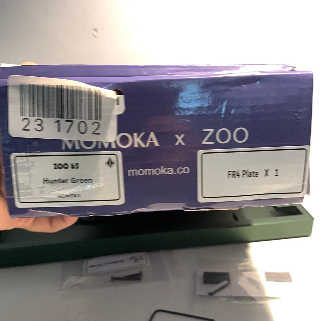 MOMOKA ZOO65 BAREBONES KIT Green FR4 Plate