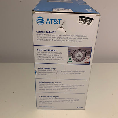 At&T 3-Handset Cordless Phone Bluetooth Connect to Cell Answering System