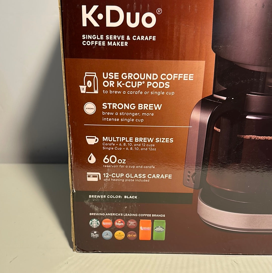 Sistema de preparación de café Keurig K-Duo de 12 tazas, negro