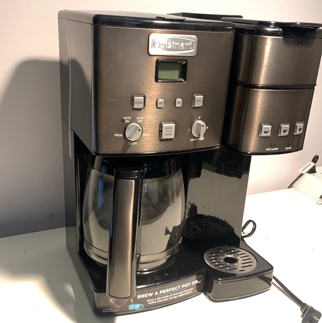 Used Cuisinart - Coffee Center 12-Cup Coffee Maker and Single Serve Brewer - Black Stainless