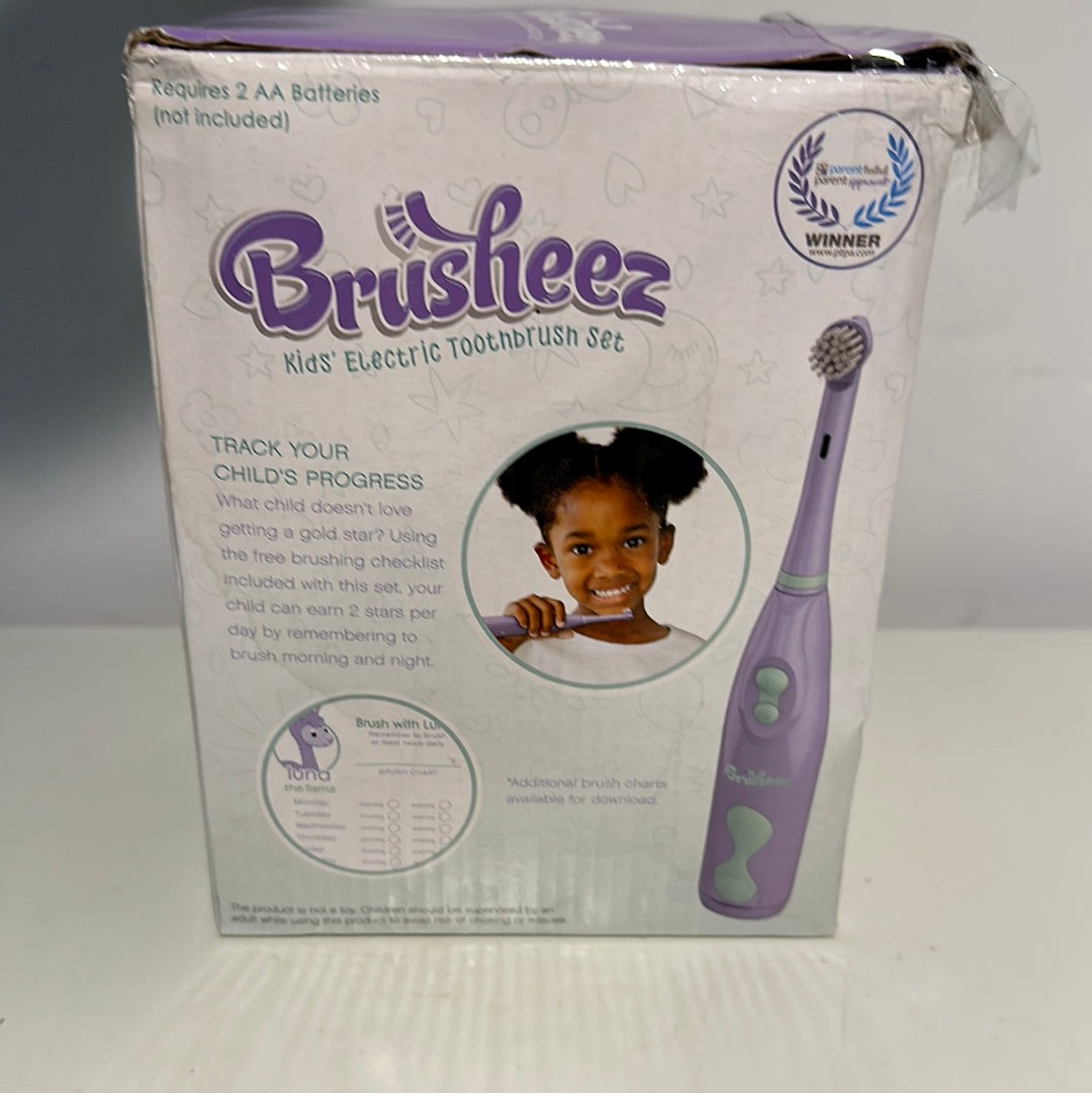 Brusheez Kids - Juego de cepillos de dientes electrónicos para niños, multicolor