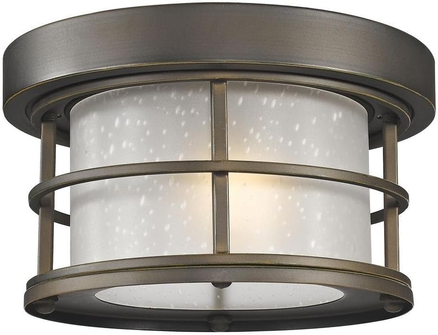 Exterior Additions - 1 Light Outdoor Flush Mount in Contemporary Style - 10 Inches Wide by 5.88 Inches High-Oil Rubbed B
