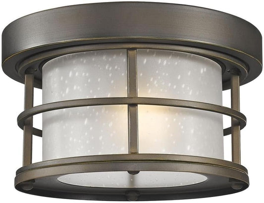Exterior Additions - 1 Light Outdoor Flush Mount in Contemporary Style - 10 Inches Wide by 5.88 Inches High-Oil Rubbed B