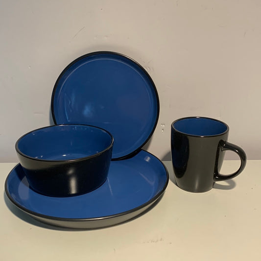 Safdie & Co. Inc. Sapphire Blue 16-Piece Dinnerware Set