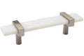 Sietto P-1901-5.5-PN 5.5" Adjustable White Pull Polished Nickel 5.5" Adjustable White Pull