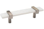 Sietto P-1901-5.5-PN 5.5" Adjustable White Pull Polished Nickel 5.5" Adjustable White Pull